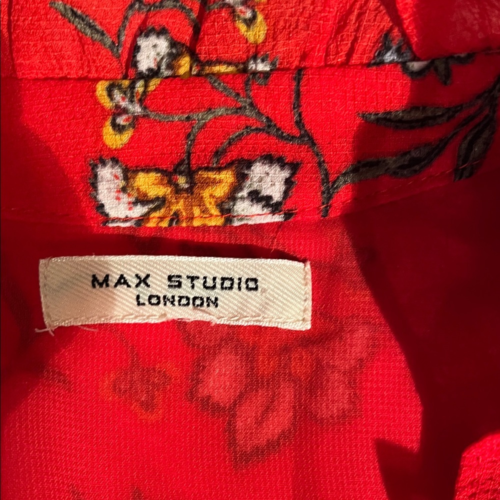 Max Studio Red Floral Dress